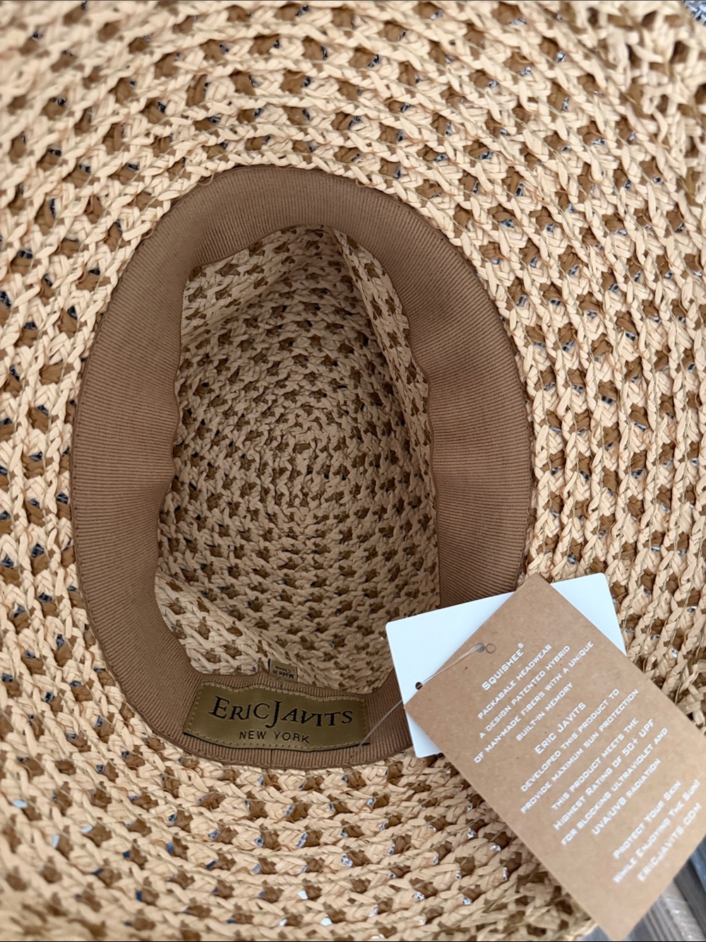 NWT Eric Javits Squishee Mita II Hat in Peanut - Picture 4 of 4